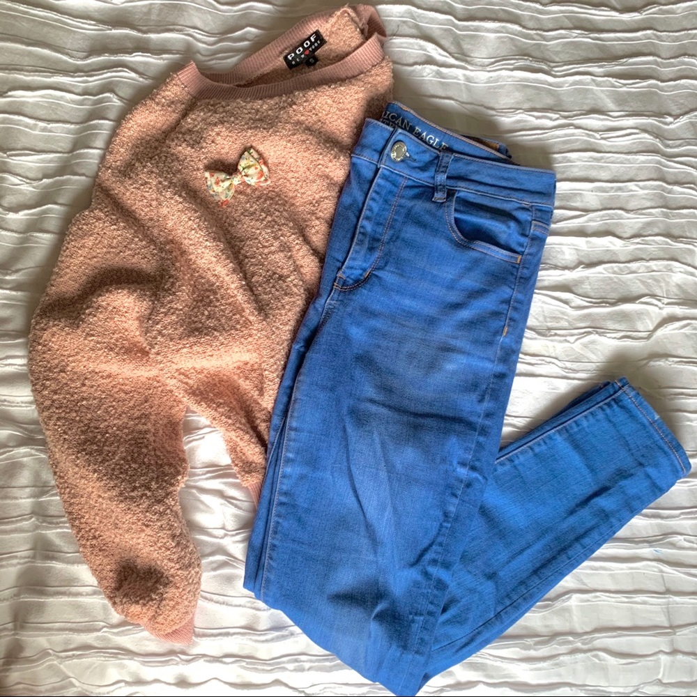 AE Vivd Blue Hi- Rise Jegging